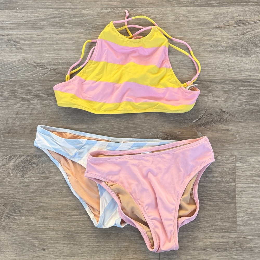 J. Crew swimsuit set +blue J. Crew bottoms